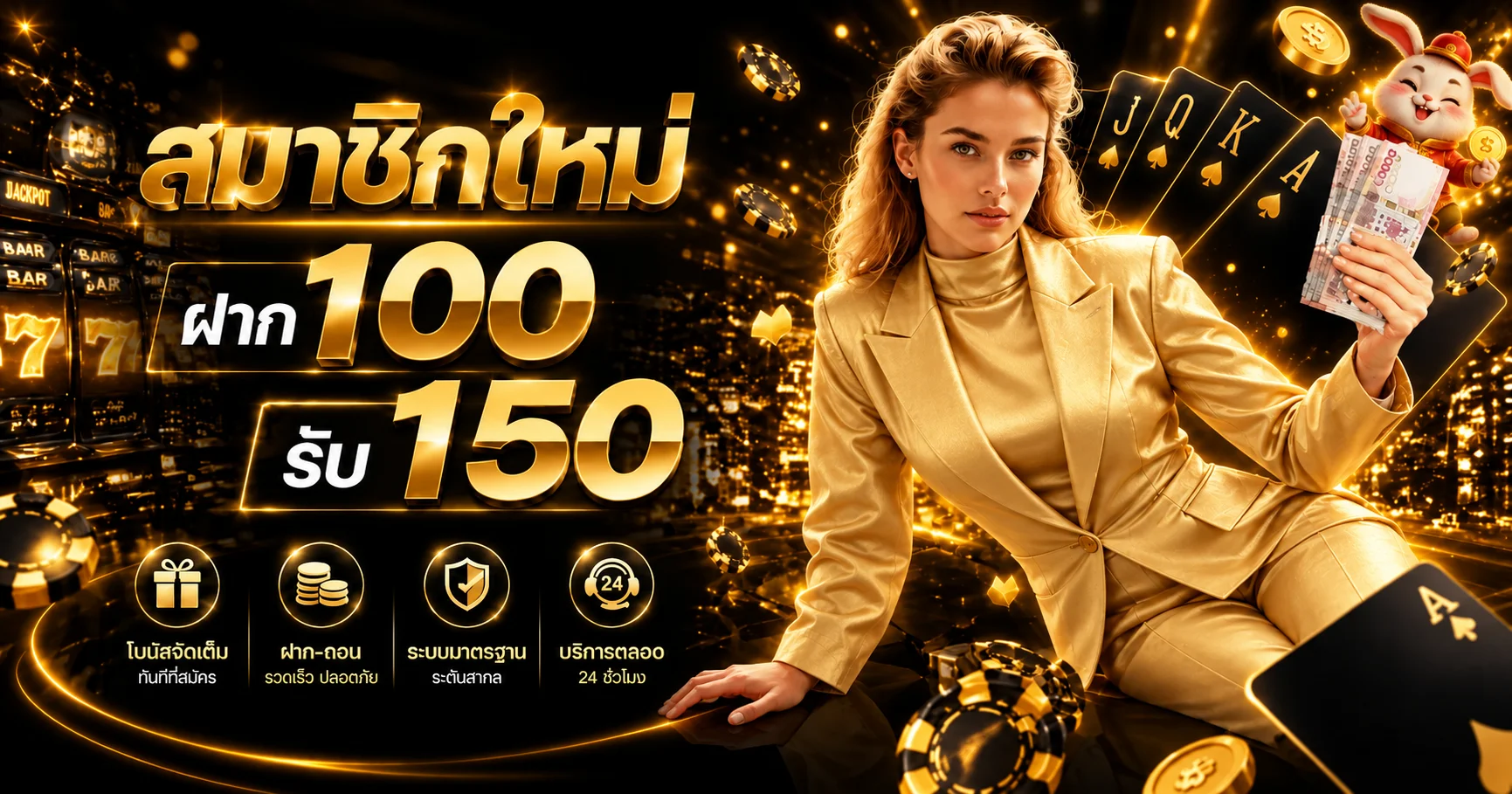 ภาพโปรโมชั่น UFA656 พร้อมไพ่และชิปคาสิโน
